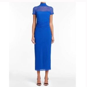 Amanda Uprichard Blue Midi Dress